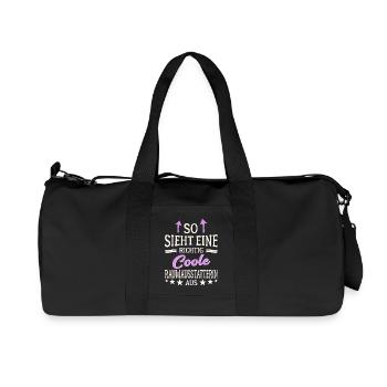 So sieht eine richtig coole Raumausstatterin aus - Recycelte Canvas-Sporttasche von Stanley/Stella - Schwarz - Vorne