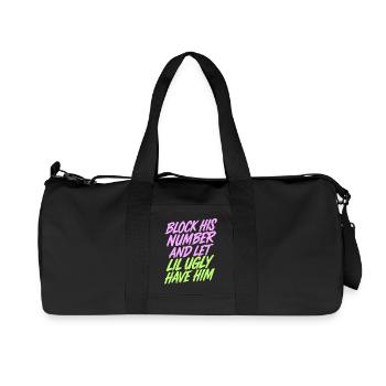 Block His Number And Let Lil Ugly Have Him 9 - Recycelte Canvas-Sporttasche von Stanley/Stella - Schwarz - Vorne