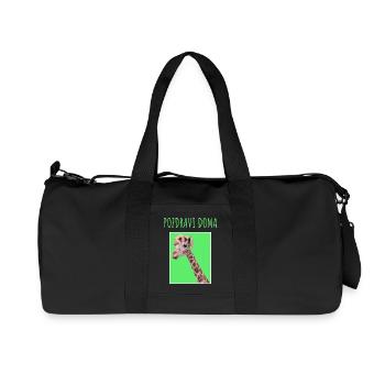 POZDRAVI DOMA MAJICA - Recycelte Canvas-Sporttasche von Stanley/Stella - Schwarz - Vorne