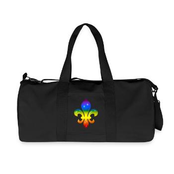 Fleur de Lys in Regenbogen-Farben - Recycelte Canvas-Sporttasche von Stanley/Stella - Schwarz - Vorne