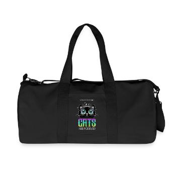 Men are temporary. Cats are Forever! - Recycelte Canvas-Sporttasche von Stanley/Stella - Schwarz - Vorne