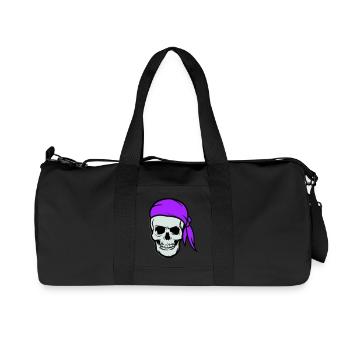 crâne pirate - Sac de sport en toile recyclée Stanley/Stella - noir - Devant