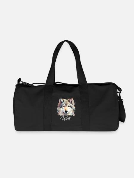 wolf - Recycelte Canvas-Sporttasche von Stanley/Stella - Schwarz