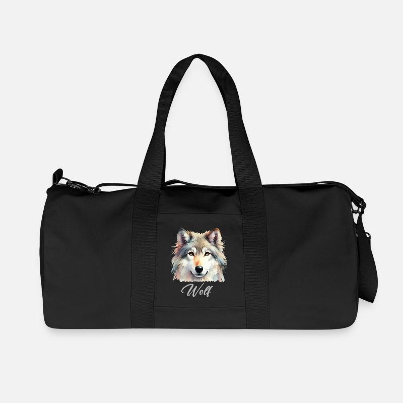 wolf - Recycelte Canvas-Sporttasche von Stanley/Stella - Schwarz