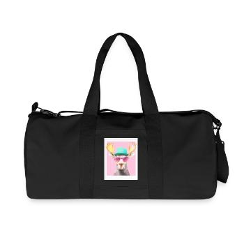 Elch - Recycelte Canvas-Sporttasche von Stanley/Stella - Schwarz - Vorne