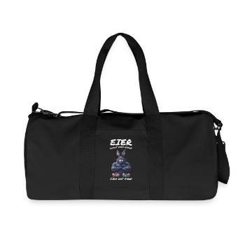 Eier sucht man nicht Ostern - Recycelte Canvas-Sporttasche von Stanley/Stella - Schwarz - Vorne