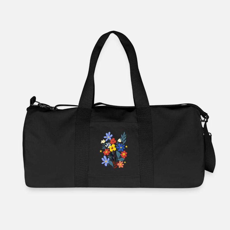 Le pouvoir des fleurs - Sac de sport en toile recyclée Stanley/Stella - noir