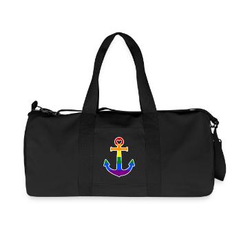 Ancre arc-en-ciel - Sac de sport en toile recyclée Stanley/Stella - noir - Devant
