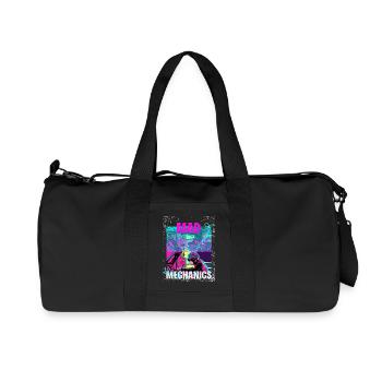 Mad Mechanics – Neon Monkey Garage Art - Recycled Canvas Sports Bag by Stanley/Stella - black - Front