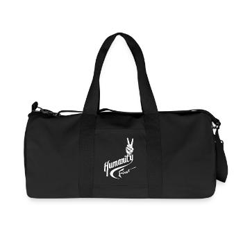Menschlichkeit zuerst | Wahres Friedenssymbol - Recycelte Canvas-Sporttasche von Stanley/Stella - Schwarz - Vorne