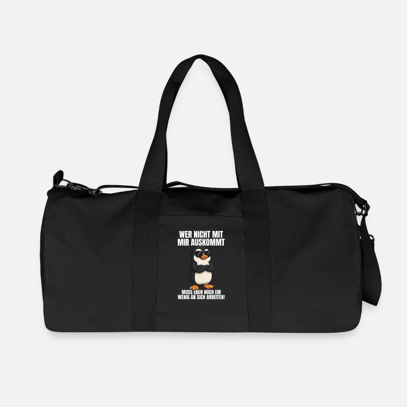 Arbeiten Witziger Lustiger Spruch Sprüche - Recycelte Canvas-Sporttasche von Stanley/Stella - Schwarz