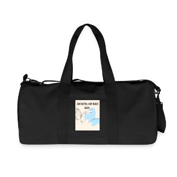 Empathie douce avec le papillon et la cigogne - Sac de sport en toile recyclée Stanley/Stella - noir - Devant