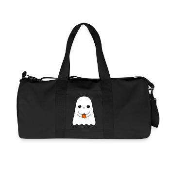 Fantôme mignon avec citrouille - Sac de sport en toile recyclée Stanley/Stella - noir - Devant