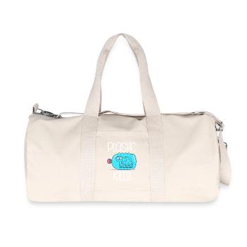 Le plastique tue - Sac de sport en toile recyclée Stanley/Stella - blanc naturel - Devant