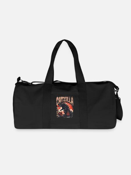 Japanese Kaiju Cat - Recycled Canvas Sports Bag by Stanley/Stella - black