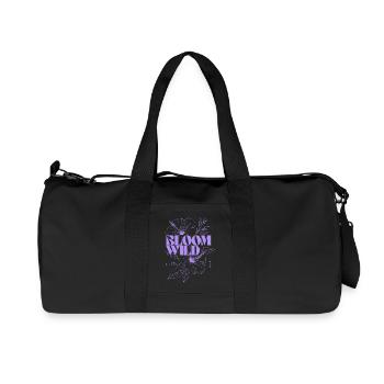 Bloom Wild Botanical Illustration - Recycled Canvas Sports Bag by Stanley/Stella - black - Front