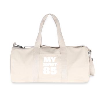 Playful sugar motif with number 85 - Recycled Canvas Sports Bag by Stanley/Stella - natural - Front