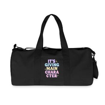Main-Character-Vibes - Recycelte Canvas-Sporttasche von Stanley/Stella - Schwarz - Vorne