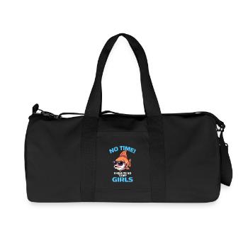 poisson cool disant pêcheur Verseau filles - Sac de sport en toile recyclée Stanley/Stella - noir - Devant