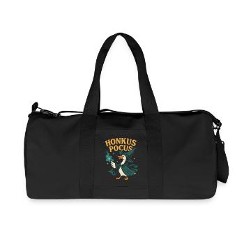 Honkus Pocus Hexen Gans Shirt – Lustiges Halloween - Recycelte Canvas-Sporttasche von Stanley/Stella - Schwarz - Vorne