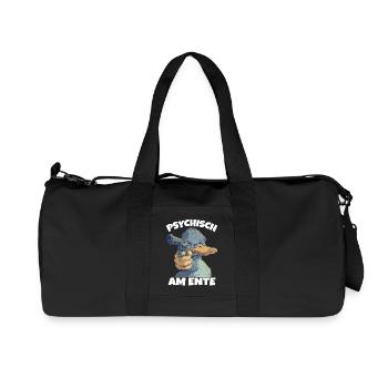 Psychically on the duck humorous duck joke - Recycled Canvas Sports Bag by Stanley/Stella - black - Front