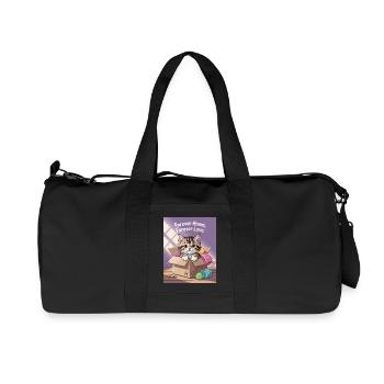Forever Home Chaton en boîte - Sac de sport en toile recyclée Stanley/Stella - noir - Devant