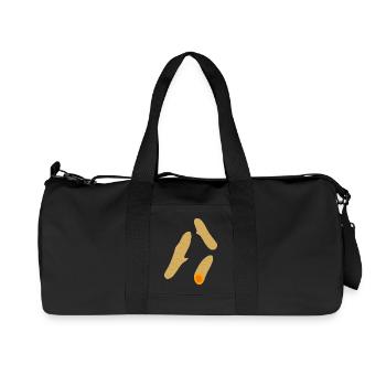 Trio de racines de curcuma minimaliste - Sac de sport en toile recyclée Stanley/Stella - noir - Devant