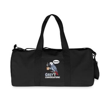 African Grey Parrot Bird Humor - Recycled Canvas Sports Bag by Stanley/Stella - black - Front