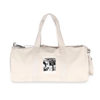 Funny Area 51 Alien UFO Coffee Lovers - Recycled Canvas Sports Bag by Stanley/Stella - natural - Front
