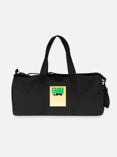 Farm Life Fette Typografie - Recycelte Canvas-Sporttasche von Stanley/Stella - Schwarz
