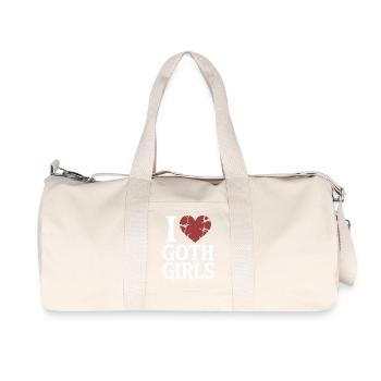 J’aime les filles gothiques - Sac de sport en toile recyclée Stanley/Stella - blanc naturel - Devant