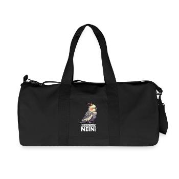 Avant de demander aux calopsittes - Sac de sport en toile recyclée Stanley/Stella - noir - Devant
