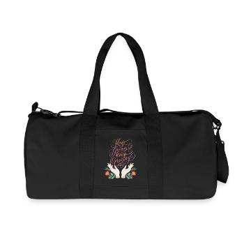 Continue. Continue de grandir. - Sac de sport en toile recyclée Stanley/Stella - noir - Devant
