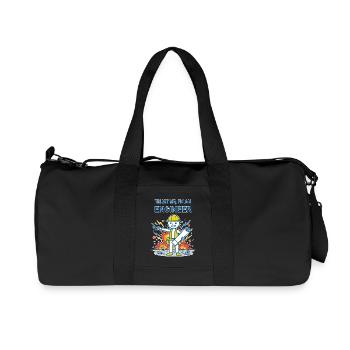 Trust Me, I'm an Engineer - for dark background - Recycled Canvas Sports Bag by Stanley/Stella - black - Front