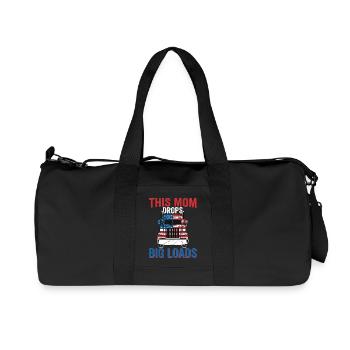 Trucker, conductrice de semi-remorque américaine maman - Sac de sport en toile recyclée Stanley/Stella - noir - Devant