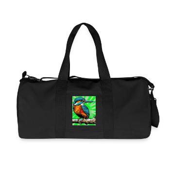 kingfisher - Recycled Canvas Sports Bag by Stanley/Stella - black - Front