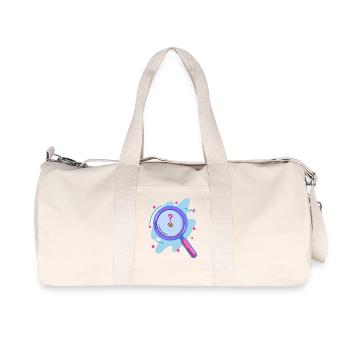 Searching for the brain with a magnifying glass - Recycled Canvas Sports Bag by Stanley/Stella - natural - Front
