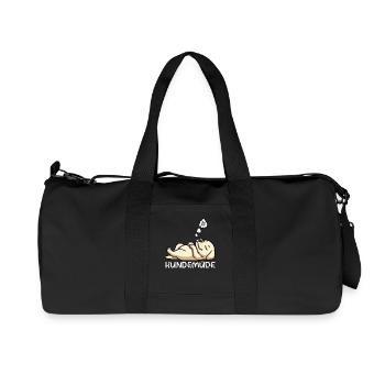 Hundemüde Labrador Labradorbesitzer Labradorhalter - Recycelte Canvas-Sporttasche von Stanley/Stella - Schwarz - Vorne