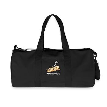 Hundemüde Labrador Labradorbesitzer Labradorhalter - Recycelte Canvas-Sporttasche von Stanley/Stella - Schwarz - Vorne