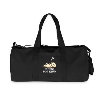 Feeling Dog Tired Labrador Labradorbesitzer Labbi - Recycelte Canvas-Sporttasche von Stanley/Stella - Schwarz - Vorne