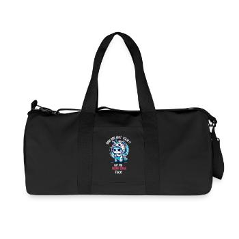 Grumpy Unicorn – I Don't Care Face - Recycled Canvas Sports Bag by Stanley/Stella - black - Front