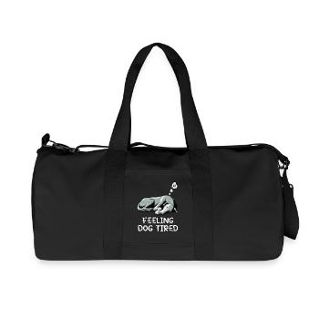 Feeling Dog Tired Irish Wolfhound Wolfhound - Recycled Canvas Sports Bag by Stanley/Stella - black - Front