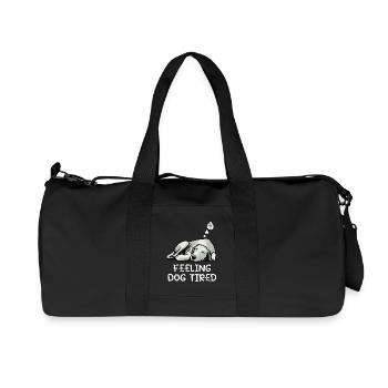 Feeling Dog Tired Irish Wolfhound Wolfhound - Recycled Canvas Sports Bag by Stanley/Stella - black - Front