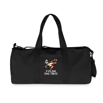 Se sentir chien fatigué Boxer Boxer Boxer Allemand - Sac de sport en toile recyclée Stanley/Stella - noir - Devant