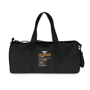 Drone Pilot FAQ Before you ask! - Recycled Canvas Sports Bag by Stanley/Stella - black - Front