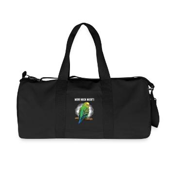 Nerv Mich Nicht Wellensittich Wellensittichhalter - Recycelte Canvas-Sporttasche von Stanley/Stella - Schwarz - Vorne