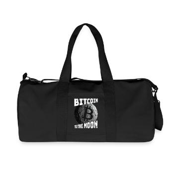Mème du Bitcoin à la lune - Sac de sport en toile recyclée Stanley/Stella - noir - Devant