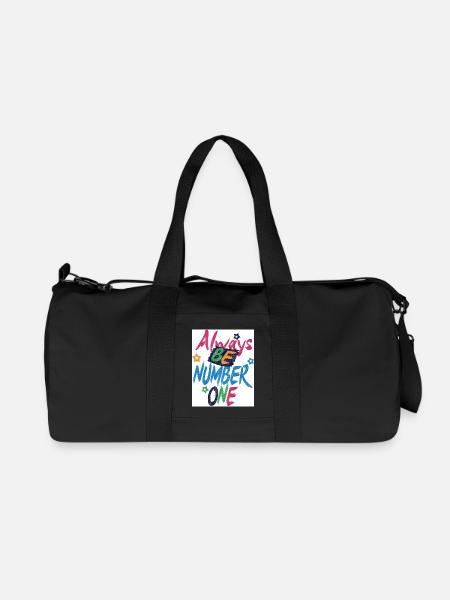 Always_be_Number 1 - Recycled Canvas Sports Bag by Stanley/Stella - black