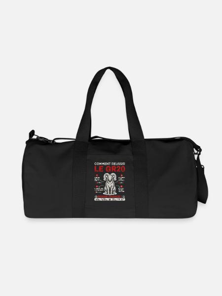 GR20 Finisher cadeau drole randonnée Corse - Sac de sport en toile recyclée Stanley/Stella - noir