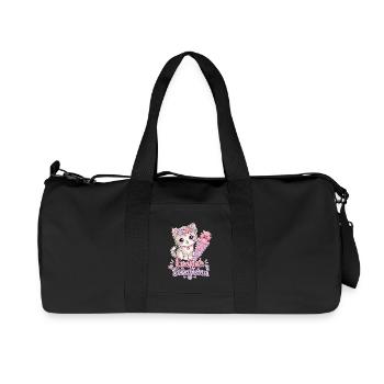Endlich Schulkind Katze Schultüte - Recycelte Canvas-Sporttasche von Stanley/Stella - Schwarz - Vorne